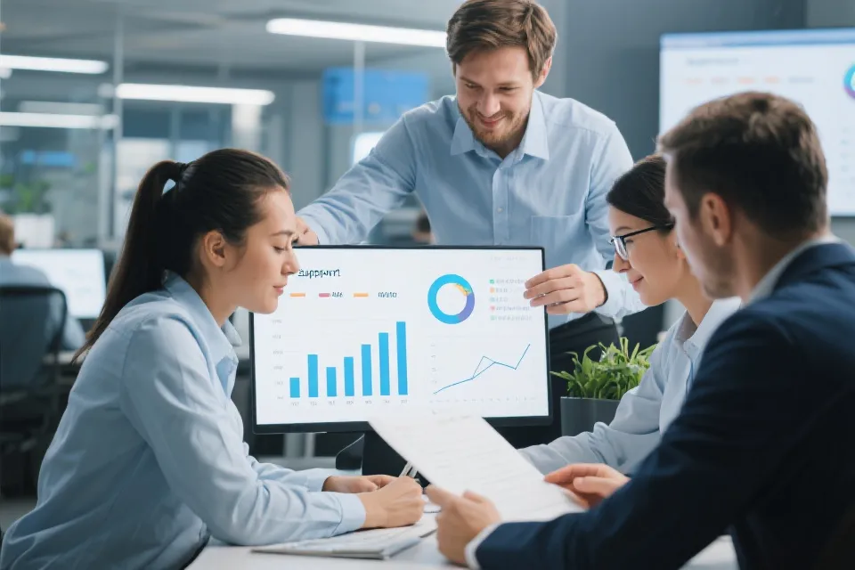 客服与数据支持示意图